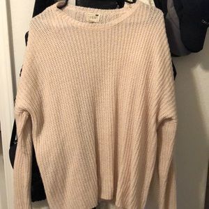 Iight pink knit sweater